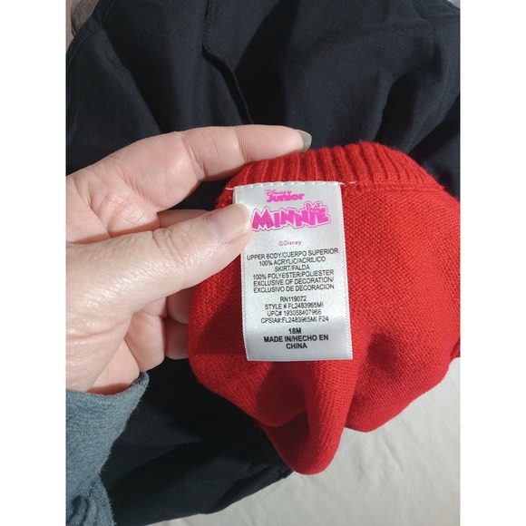 New Disney Jr Minnie Mouse Baby Toddler Girl 18 mo Cosplay Dress Up TuTu Costume - Picture 9 of 10